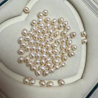 Perles d'eau douce Zhuji 7,3-8,3 mm, forme de riz, qualité AAA, lustre naturel brillant, perles en vrac bon marché