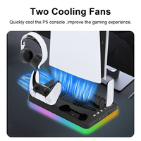 Station de charge pour manette de jeu YLW RGB, chargeur double rapide, indicateur LED pour support de charge de manette PS5