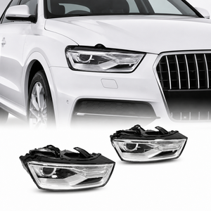 Phares de voiture Super <span class=keywords><strong>Blanc</strong></span> 6000K |   Kit de mise à niveau étanche 12V ABS Plug+Play pour <span class=keywords><strong>Audi</strong></span> <span class=keywords><strong>Q3</strong></span> 2016-2018 8UD941005B 8UD941006B - Product Image 1