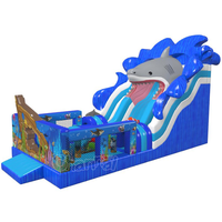 Glissière gonflable de château sautant de triangle d'escalade de glissière d'eau de bateau coulé enfants rebondissant la structure extérieure de jouets de château