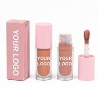 Lápiz Labial Líquido Mate Brillante de Larga Duración, Color Rojo Transparente, Marca Privada, Vegano, Resistente al Agua, Hidratante, Certificado Halal, Maquillaje Diario