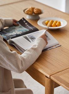 Solid Wood Dining <strong>Table</strong> for Home Use, <strong>Small</strong> Apartment Retractable Dining <strong>Table</strong>, Modern Simple Natural Wood Folding Dining <strong>Table</strong> - Product Image 3