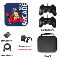 50+ émulateurs, plus de 30 000 jeux rétro, console de jeux d'arcade TV, deux manettes sans fil 2,4 GHz, N64/GBC/PSP, mémoire 64 Go, multilingue
