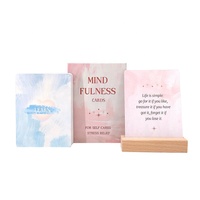 Cartes à jouer personnalisées avec dorure à chaud, affirmations positives, format carré, avec boîte magnétique, logo personnalisé, en papier, pour usage ludique