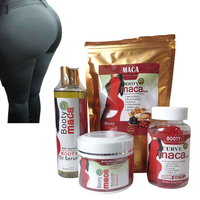 Ensemble OEM de qualité Grosses fesses Crème à l'huile pour l'élargissement des hanches avec maca noire Ensemble de crème d'amélioration pour le lifting des fesses