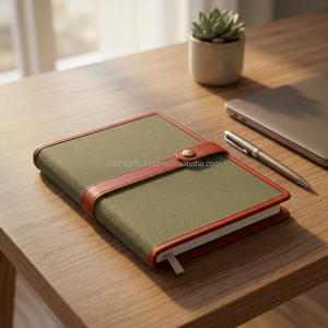 ADORA - Cubierta Elegante y Ecológica para Diario o Agenda, en Cuero PU Gris, con Logotipo Personalizado, Tamaño Personalizable, Regalo, 27 Años de Experiencia, Lo Mejor - Product Image 3