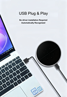 Microphone omnidirectionnel filaire USB Type-C AipoVoice dynamique, portable, à réduction de bruit, haute sensibilité, en métal