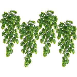 Artificial Monstera <b>Leaf</b> Vine <b>Wall</b> Hanging Greenery <b>Decor</b> for Home Wedding Outdoor Photography Props PVC Plastic 68-Order - Product Image 5