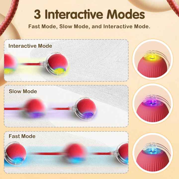 Automatic Rolling Ball Smart Electric Self-moving Pet Cat Dog Interactive Toy AU