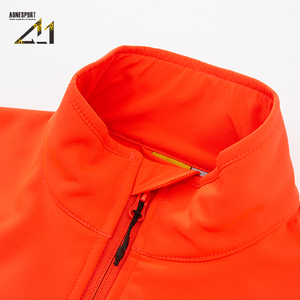 Veste coupe-vent orange pour homme Aonesport, imperméable, col montant, fermeture éclair, veste de sport d'extérieur - Product Image 4