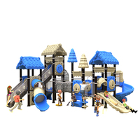 Jouets préscolaires ensembles de jeu jeux de parc d'attractions commerciaux équipement de maternelle en plastique toboggan de terrain de jeu extérieur pour enfants
