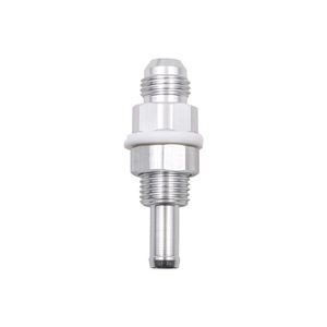 Hoso Racing 6An Bulkhead To 5/16 Hose Barb Fuel <b>Pump</b> <b>Adapter</b> Aluminum Alloy Silver - Product Image 3