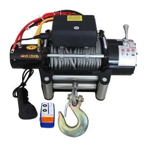 12V xe không dây tời điện điều khiển từ xa 13500 lbs cho kéo và nâng tời