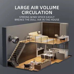 Custom Fashion USB Smart Desktop Air Cooling <b>Fan</b> Wall-Mounted Digital Control Rechargeable Clip <b>Fan</b> for Home Office - Product Image 5