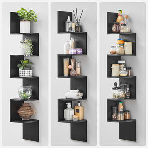 Étagère murale étroite à 6 niveaux en bois moderne pour la maison, le bureau, le salon, la chambre à coucher, la <span class=keywords><strong>cuisine</strong></span> - Product Image 2