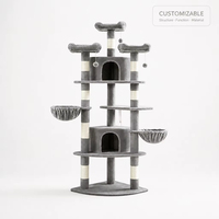 Arbre à chat classique en bois naturel et sisal, design personnalisé, avec griffoir et zone de jeu, vente en gros usine