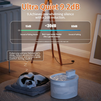 Fontana d'Acqua Automatica Senza Fili Elecpet da 2,5L per Animali Domestici con Separazione Acqua-Elettricità