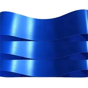 Sabuk konveyor polos PVC PU halus dengan warna hitam hijau putih biru