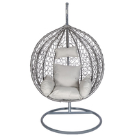 Siège unique moderne balançoire de patio suspendu rotin suspendu oeuf chaise confortable jardin loisirs balançoire pour mobilier de jardin extérieur
