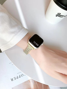 สายนาฬิกาข้อมือสำหรับ <span class=keywords><strong>Apple</strong></span> <span class=keywords><strong>Watch</strong></span>, สายรัดข้อมือ3D เพชรแฟชั่นสำหรับ <span class=keywords><strong>Apple</strong></span> <span class=keywords><strong>Watch</strong></span> Band 10 9 ultra <span class=keywords><strong>8</strong></span> 7 6 5 4 3 2 1 SE - Product Image 4