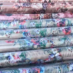 Woven Silk Digital Print stretch Satin Silk Fabric In 100% Silk print satin fabric textiles