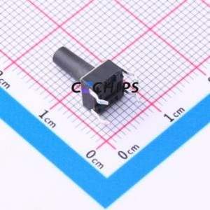 TC-1102-C-P-B Tactile Switch Through hole Component THT-4P,6x6mm Switch Single Pole Single Throw Round Button 2.6N Through Hole - Product Image 2