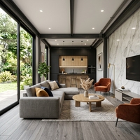 Solution de maison conteneur éco-responsable, cabane préfabriquée extensible, maison de glamping et unité de séjour modulaire élégante pour les vacances