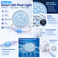 Éclairage paysager extérieur haute puissance 56 mm à LED RGB programmable et adressable WS2811 UCS1903 DC24V IP67 étanche