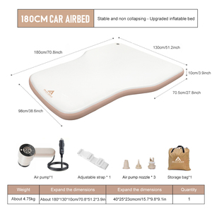 Cama Inflable para Auto, Plegable, Ajustable, con Bomba, Colchón Inflable para Camping en Auto - Product Image 5