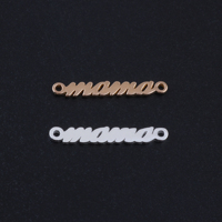 Pendentifs Breloques Maman en Or Rempli 14K avec Double Boucle et Barre de Connexion Lettre – Cadeaux pour la Fabrication de Colliers, Bracelets et Bijoux DIY