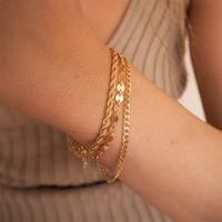 MICCI Vente en gros Bijoux en acier inoxydable plaqué or 18 carats sur mesure Chaîne de bracelet en corde torsadée tissée 3MM 4MM Femmes