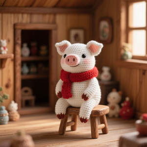 Goed verkopende moderne design gehaakte varken hoge kwaliteit gehaakte varkens speelgoed multicolor schattig varkens accessoires - Product Image 1