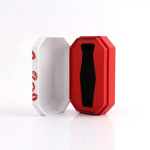 Benutzer definierte Logo Kosmetik Hautpflege Weiß Rot Kleine Box Luxus Mascara Boxen