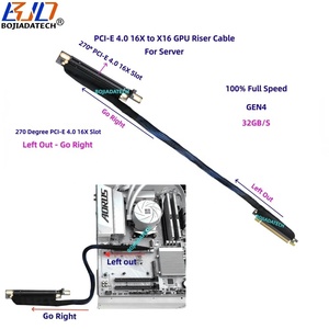 كابل تمديد بطاقة الرسومات PCI-E 4.0 16X إلى X16 بزاوية عكسية 270 درجة، كابل رايزر <span class=keywords><strong>GPU</strong></span> من الجيل الرابع بطول 40 سم و50 سم و60 سم و80 سم و100 سم لخوادم الذكاء الاصطناعي - Product Image 3
