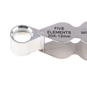 गहनों के लिए ग्लास ट्विन लेंस 10x 20x मैग्निफायर गहनों के लिए घनीफायरों के टिकटों के सिक्के घड़ियों मॉडल मैग्निफायर लाउप - Product Image 3