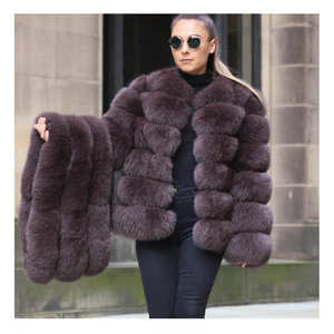 <span class=keywords><strong>Fantastique</strong></span> Manteau en fourrure de <span class=keywords><strong>renard</strong></span> court et doux détachable en gros, veste en fourrure, fourrure longue grise personnalisée 6 en 1 - Product Image 2