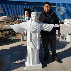 High Quality Large Size Hand-Painted Jesus Factory Custom Resin Sculpture Religious Catholic Art Theme 20241109006 Large Outdoor - Product Image 3