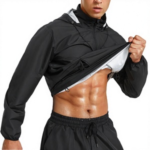 Trajes de sauna con capucha Paides para hombre, que promueven la sudoración, para uso doméstico, material de poliéster/spandex, cintura elástica, para todas las estaciones - Product Image 3