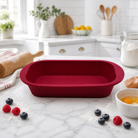Moule à gâteau rectangulaire en silicone écologique, facile à démouler, compatible four, pour pain, toast, pudding - Fournitures de bricolage pour la maison