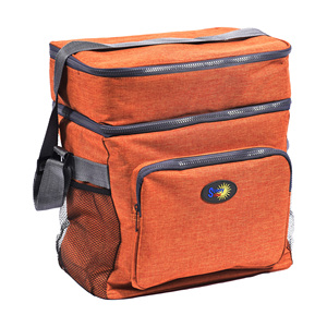 Orange Double Thermal PVC <b>Tote</b> <b>Bag</b> 25 L Large Capacity Reusable Eco-Friendly Aluminum Foil Zipper for Wine Food <b>Travel</b> Custom - Product Image 1