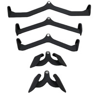 Ensemble de 5 poignées en caoutchouc pour entraînement de force pectorale, Mag Grips, barres de traction dorsale, accessoires pour machine à câble, barres T et V pour entraînement de rameur