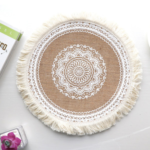 <span class=keywords><strong>Tapis</strong></span> <span class=keywords><strong>de</strong></span> salle à manger <span class=keywords><strong>de</strong></span> <span class=keywords><strong>cuisine</strong></span>, <span class=keywords><strong>tapis</strong></span> <span class=keywords><strong>de</strong></span> Table rond <span class=keywords><strong>en</strong></span> <span class=keywords><strong>Jute</strong></span> imprimé <span class=keywords><strong>en</strong></span> soie imperméable avec pompons - Product Image 6