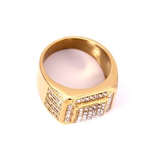 Anillo Cuadrado Clásico de Circonia Cúbica en Oro y Plata para Mujer y Hombre, Anillos con Forma de Cubo de Moda Recién Llegados - Product Image 6