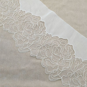 <b>White</b> Cotton fabric+ Polyester Water-soluble <b>Lace</b> Trim with Embroidery for Garment Accessories Home Decor & Gift - Product Image 3