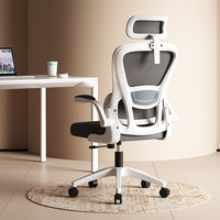 Chaise de bureau ergonomique moderne et confortable en maille, avec accoudoirs réglables, pour longues heures de travail, dossier pivotant et hauteur réglable