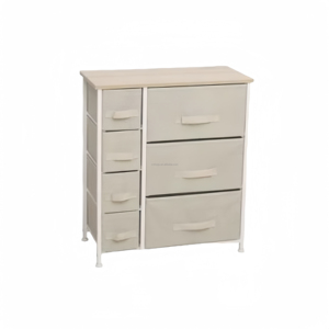 Tocador de tela 4 cajones de almacenamiento marco resistente dormitorio tocador muebles Precio Justo cómoda - Product Image 5