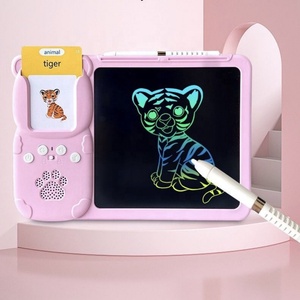 Tarjetas Cognitivas 2 en 1, Máquina de Aprendizaje Interactiva, Tarjetas de Memoria con Voz, Tableta de Escritura LCD, Juguete para Niños, Montessori, Juguete de Aprendizaje de Lectura y Pintura - Product Image 2