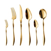 Yousumei Ensemble de couverts de luxe léger de style occidental en acier inoxydable 304, finition polie, design créatif haut de gamme, comprenant couteau à steak, fourchette et cuillère