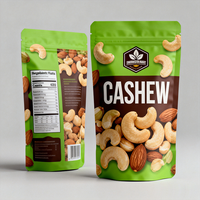 Sachets personnalisés en plastique pour biscuits, sachets souples en aluminium pour noix de cajou, avec impression sur mesure