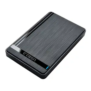 Gabinete de disco rígido externo, 2.5 "sata para usb 2.0 ferramenta-livre para ssd de 2.5 polegadas e hdd 9.5mm 7mm estojo de disco rígido externo